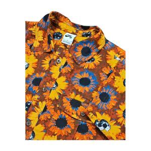 Nike SB Shirt Skateboarding Short Sleeve Button Down Floral Men's Medium EUC